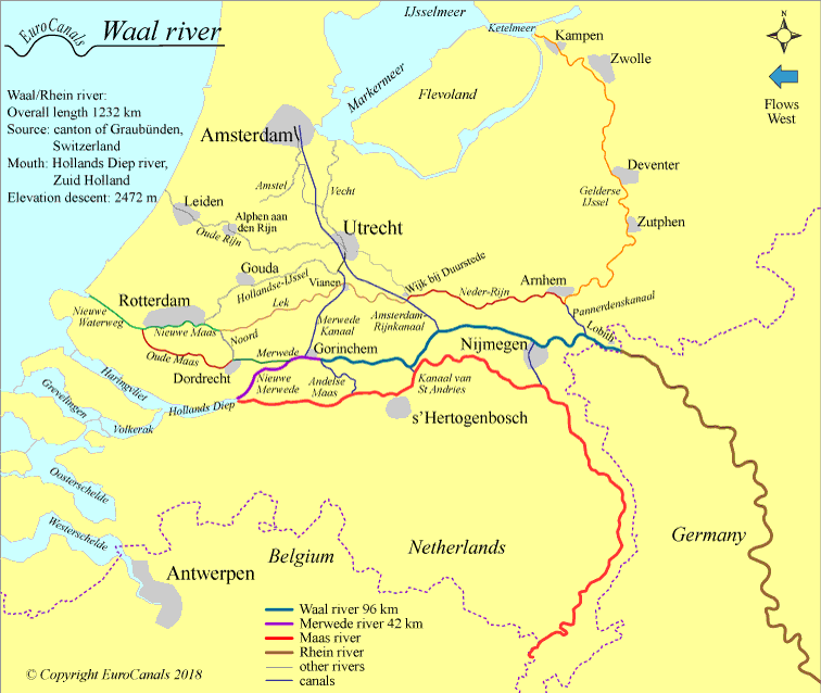 Map Of Netherlands Rivers Map Of Netherlands Rivers