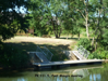 Mooring pontoon at the town of Pont Maugis, PK 111.5 left bank.